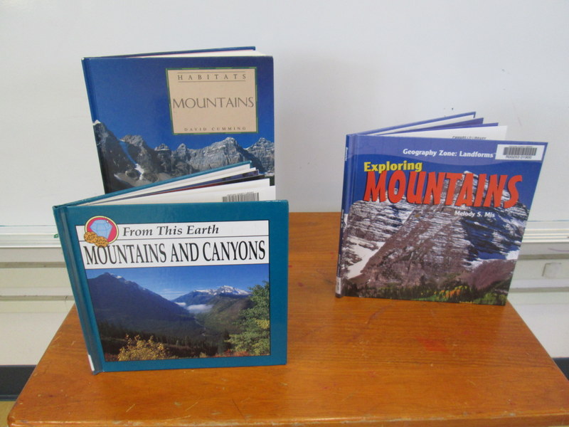 Gan Camarillo Preschool Exploring Mountains...books, projector images, art and more!