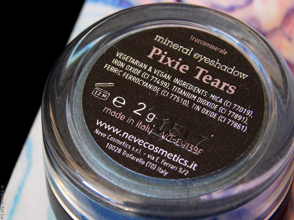 Neve Cosmetics - Makeup Minéral - Pixie Tears Mineral Eyeshadow - Pigment - Fard à paupières minéral en poudre - Duochrome Pigment - Review & Swatches - Avis et Revue Neve Cosmetics - Makeup Minéral - Pixie Tears Mineral Eyeshadow - Pigment - Fard à paupières minéral en poudre - Duochrome Pigment - Review & Swatches - Avis et Revue