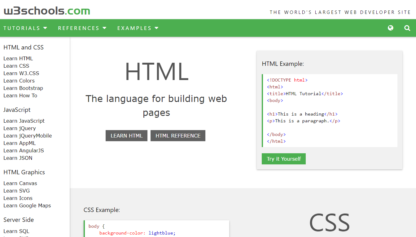 W3School أكبر موقع للWEB DEVELOPER في العالم سيسهل عليك اقتحام عالم تطوير المواقع