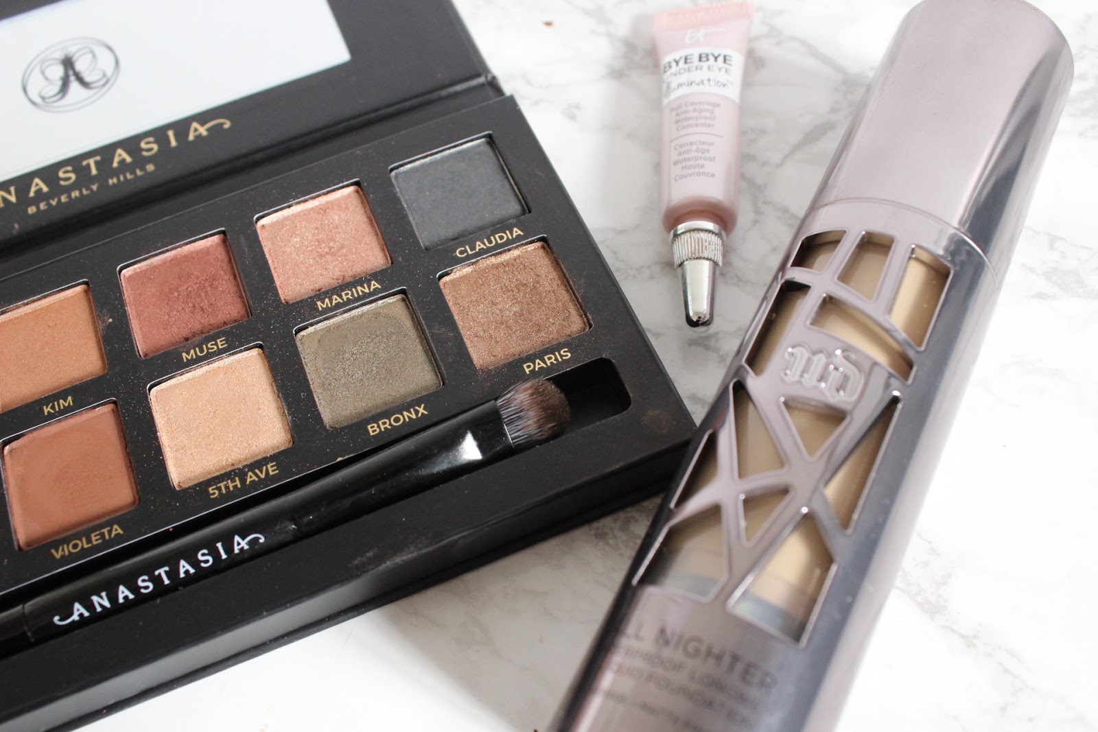 October Favourites - Master Palette by Mario, IT Cosmetics Bye Bye Under Eye Illumination, Urban Decay All Nighter Foundation