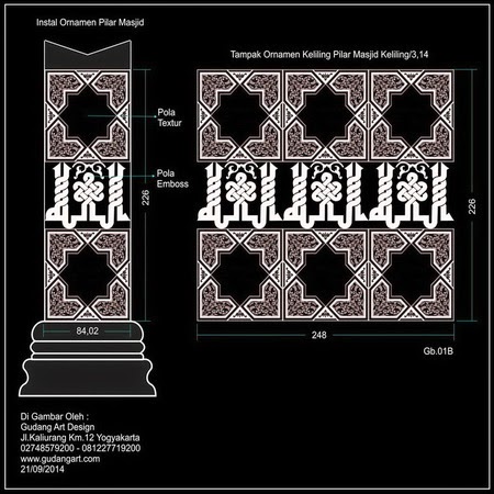 Desain Tiang dan Motif Pilar Masjid