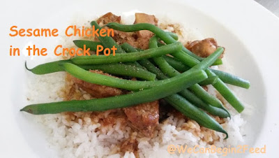 Sesame Chicken in the Crock Pot by @WeCanBegin2Feed