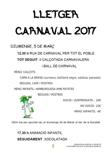 Carnaval a Lletger, diumenge 5 de març de 2017