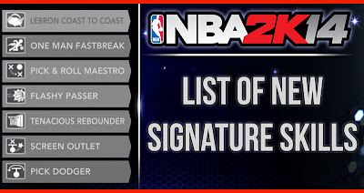 NBA 2K14 New Signature Skills