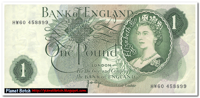 1970s Bank of England One Pound Note