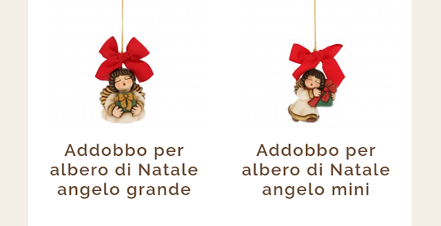 addobbo albero di Natale Thun angelo per albero di Natale Thun