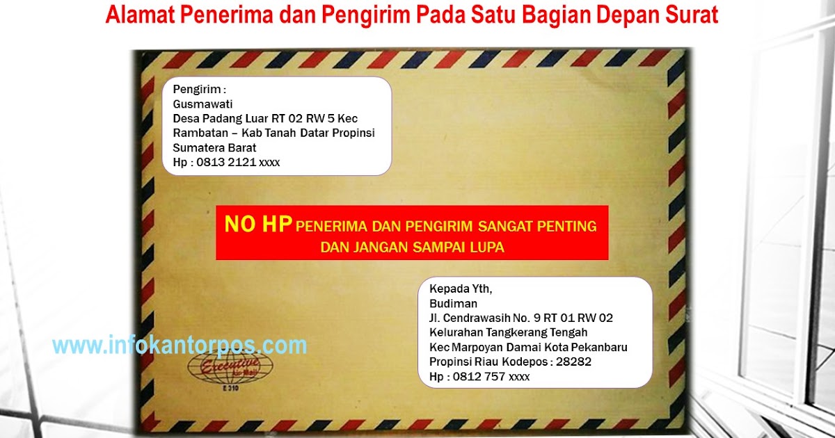 Cara Tulis Nama Untuk Pos Surat