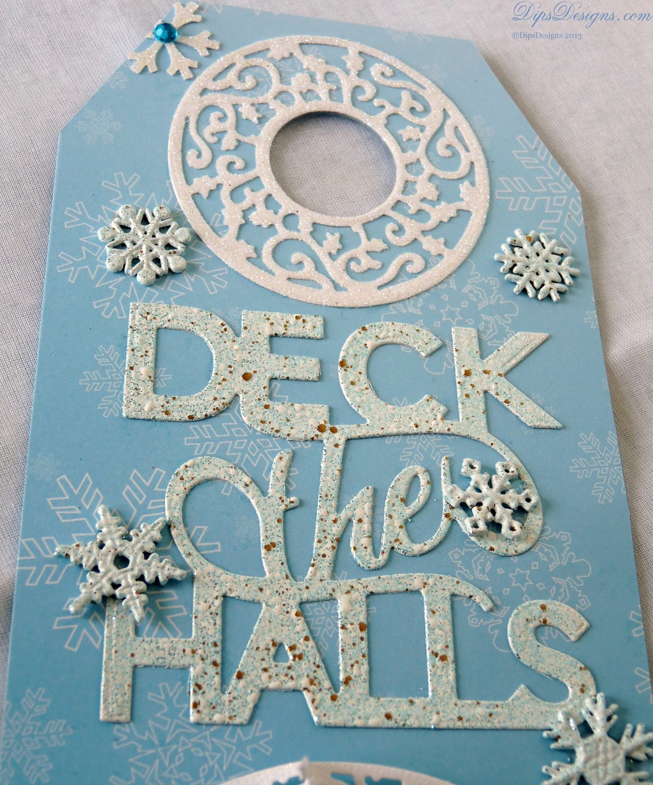 DipsDesigns: Deck the Halls Christmas Door Hanger!