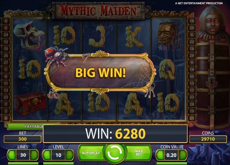 Mythic Maiden Video Slot Screen