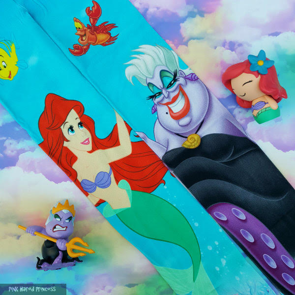 Irregular Choice Sea Dreams Tights ariel mermaid and ursula sea with printed tights flatlay