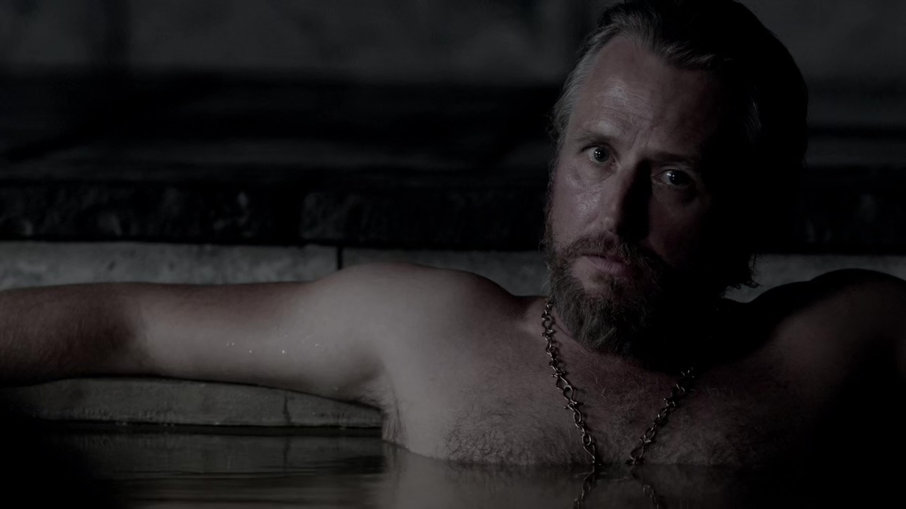 Travis Fimmel, Linus Roache and George Blagden shirtless in Vikings 2-04 &q...