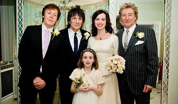 Paul McCartney témoin de mariage de Ronnie Wood et Sally Humpreys