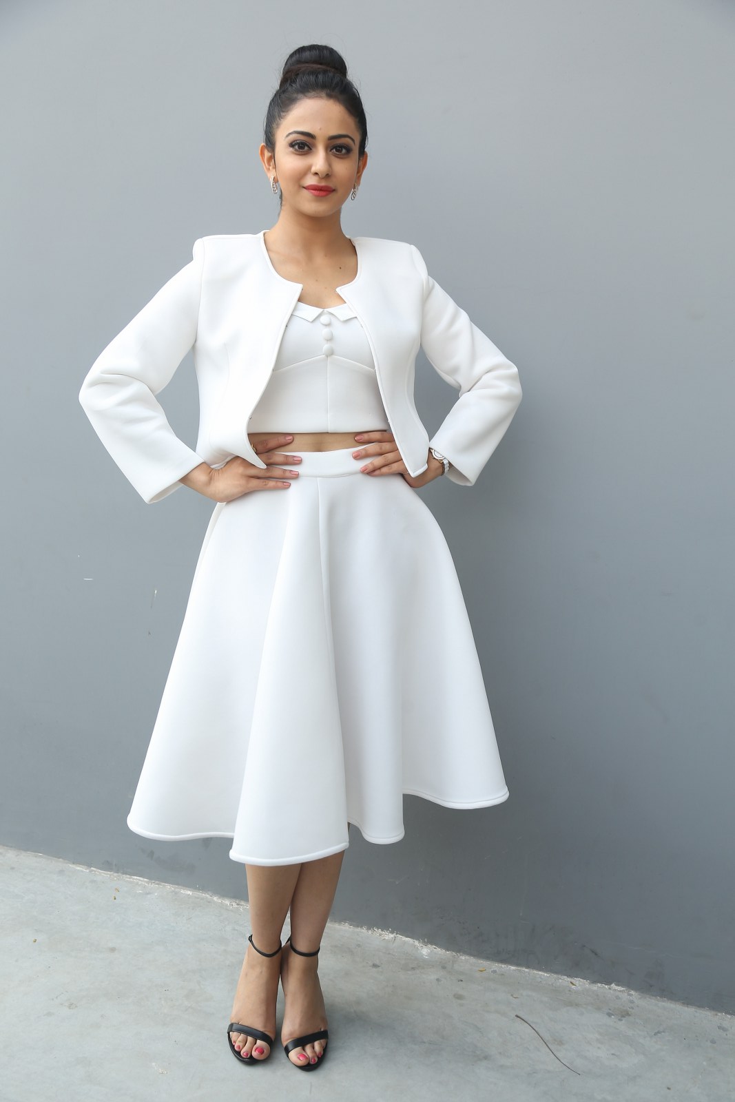Rakul Preet Hot Photoshoot In White Dress