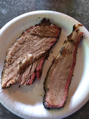 Cuts of brisket from Tejas Chocolate Craftory
