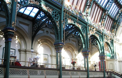 Cast iron vaulting in a market hall