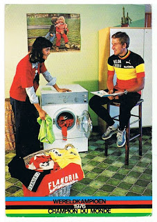 Publicité avec Freddy Maertens pour les machine à laver Flandria