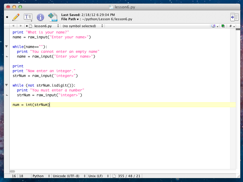 Getting Started with Python: Lesson 6 - Loops
