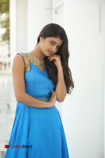 Telugu Actress Akshita (Pallavi Naidu) Latest Stills in Blue Long Dress at Inkenti Nuvve Cheppu Movie Promotions  0038