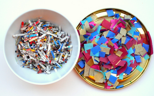 super easy way to make colorful confetti within minutes!