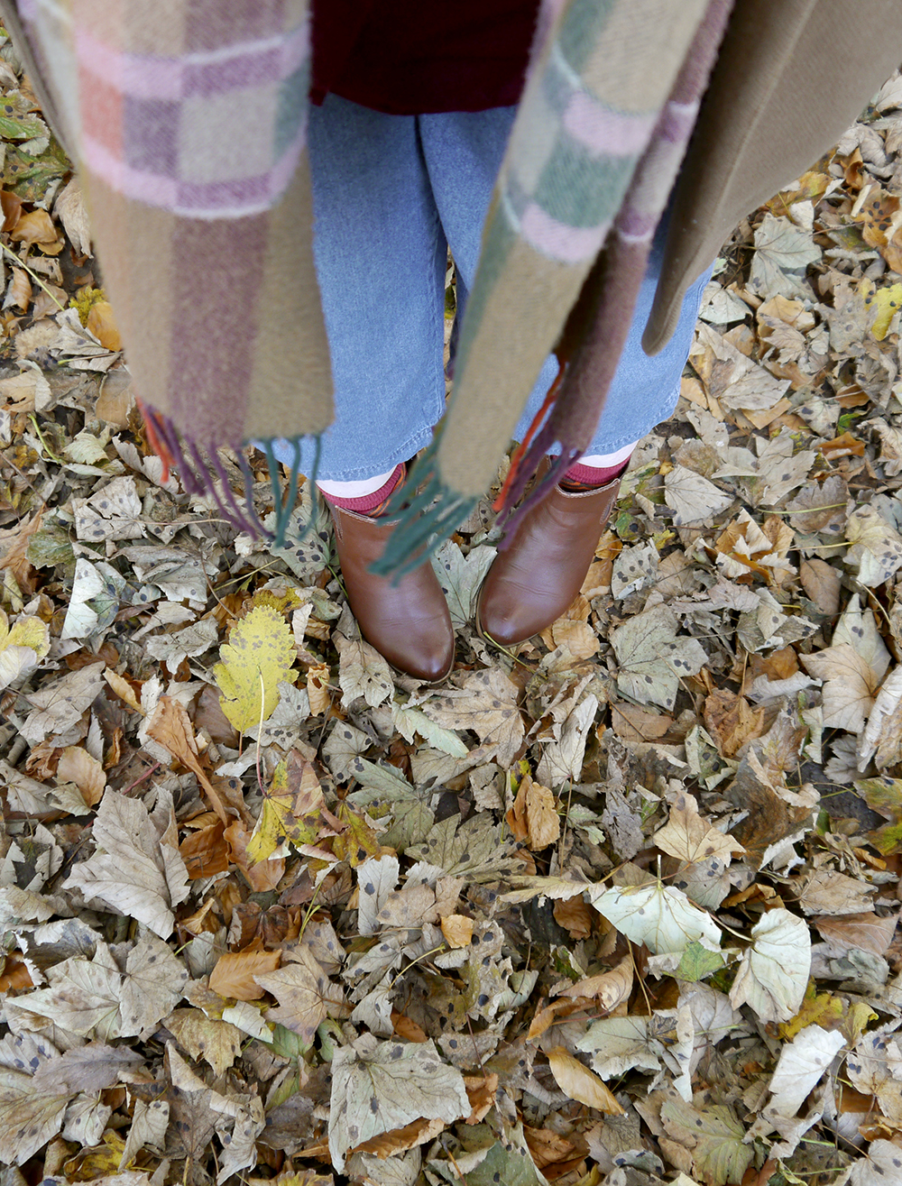 Embracing boot weather Dressing in autumnal colours inspired by the fallen leaves