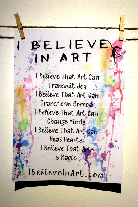 The I Believe In Art Manifesto By Victoria Lynn Hall