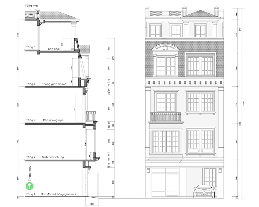 Kiến trúc dự án liền kề 58 Trúc Khê