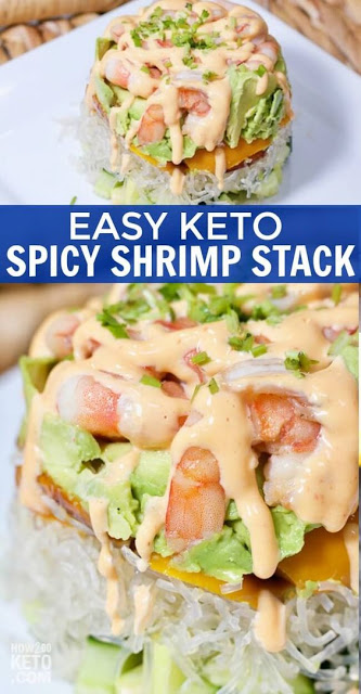 Spicy Shrimp Stack Ketogenic Recipes