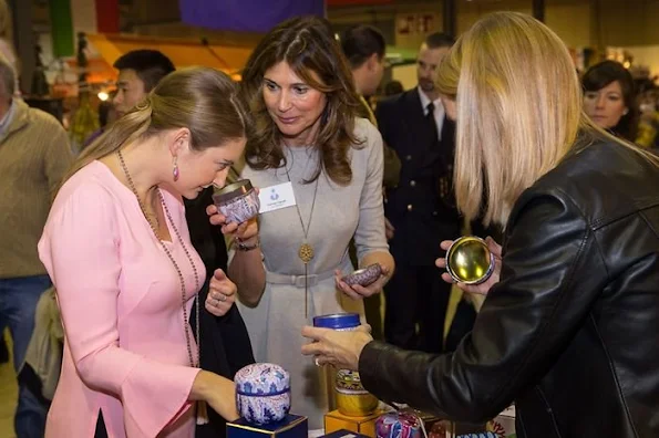 Grand Duchess Maria Teresa and Hereditary Grand Duchess Stéphanie were accompanied by Prime Minister Xavier Bettel 