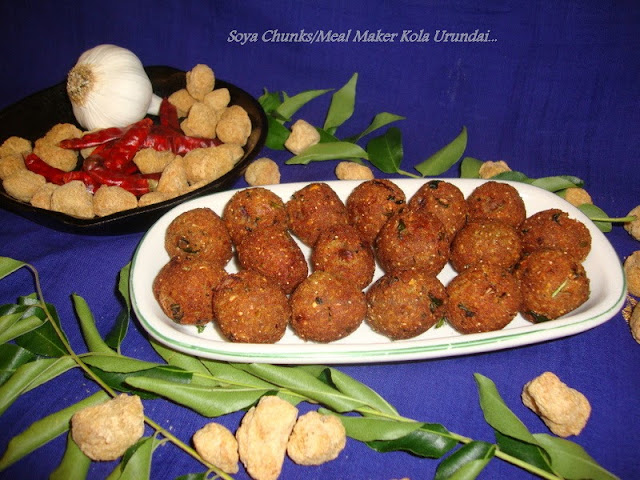 images for Soya Kheema Kola Urundai / Meal Maker Kola Urundai / Soya Kola Urundai / Soy Chunks Urundai / Soya Keema Fritters