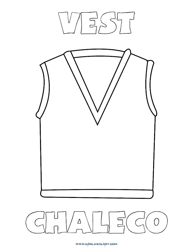 Dibujos Inglés - Español con CH: Chaleco - Vest