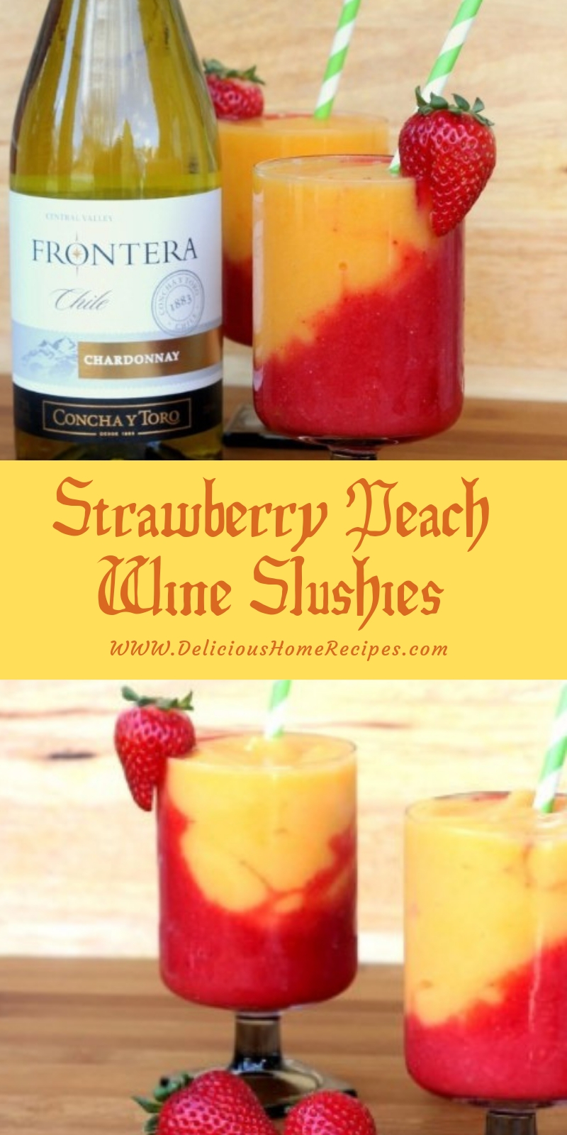 Strawberry Peach Wine Slushies #christmas #drink Strawberry Peach Wine Slushies #christmas #drink
