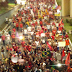 Protesto na BR -101 altura do Arena das Dunas. Trânsito bloqueado sentido sul