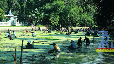 Warga Megulunglor Terjun Ke Kedung Gubyek Cari Ikan