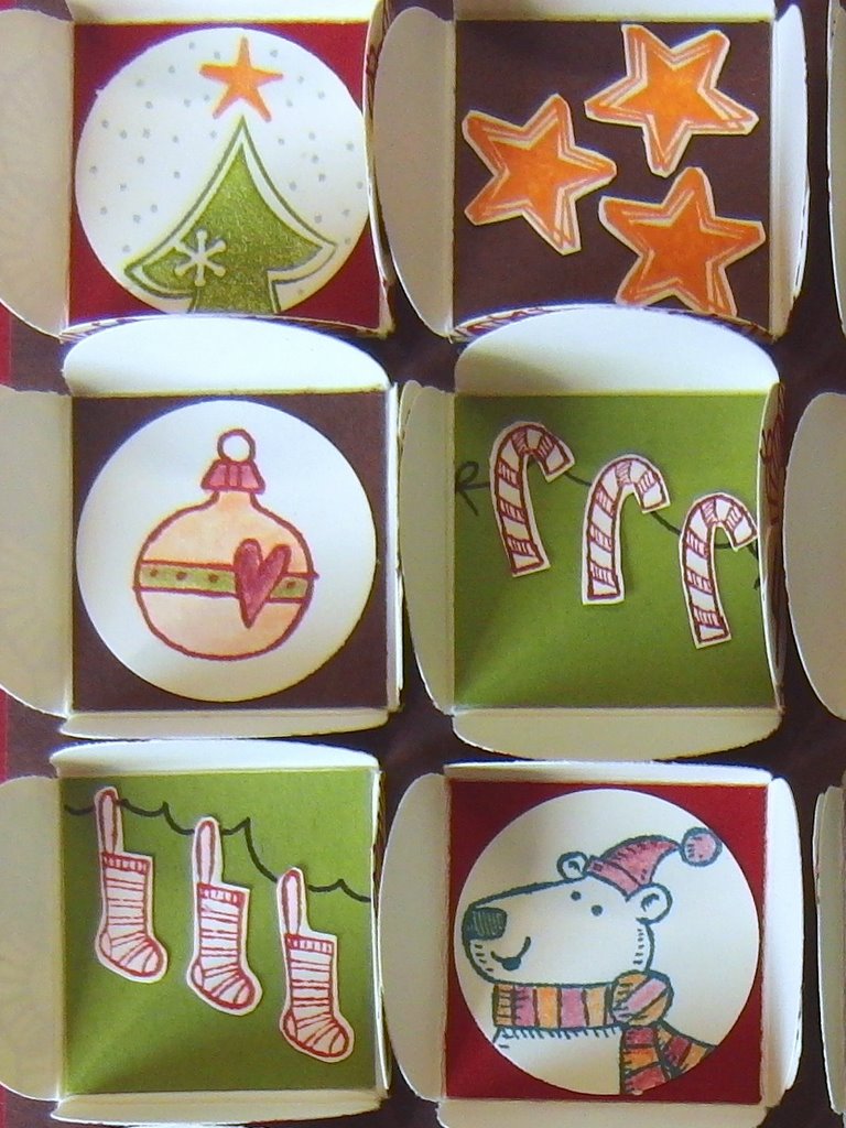 Eri's Kreativwerkstatt Weihnachtskarte als Adventskalender mit der