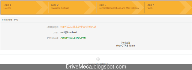 Se genera una cuenta administrador para OTRS Se genera una cuenta administrador para OTRS