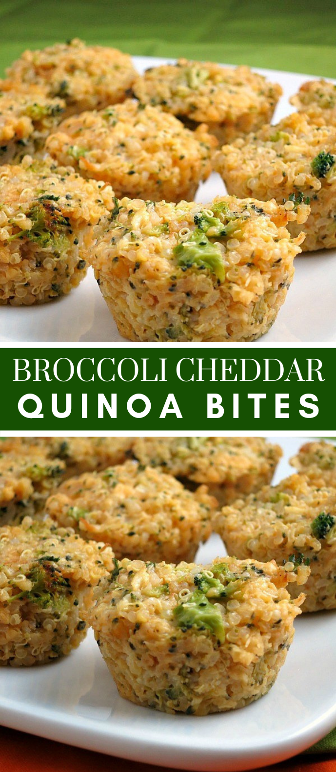 Broccoli Cheddar Quinoa Bites #glutenfree #food Broccoli Cheddar Quinoa Bites #glutenfree #food