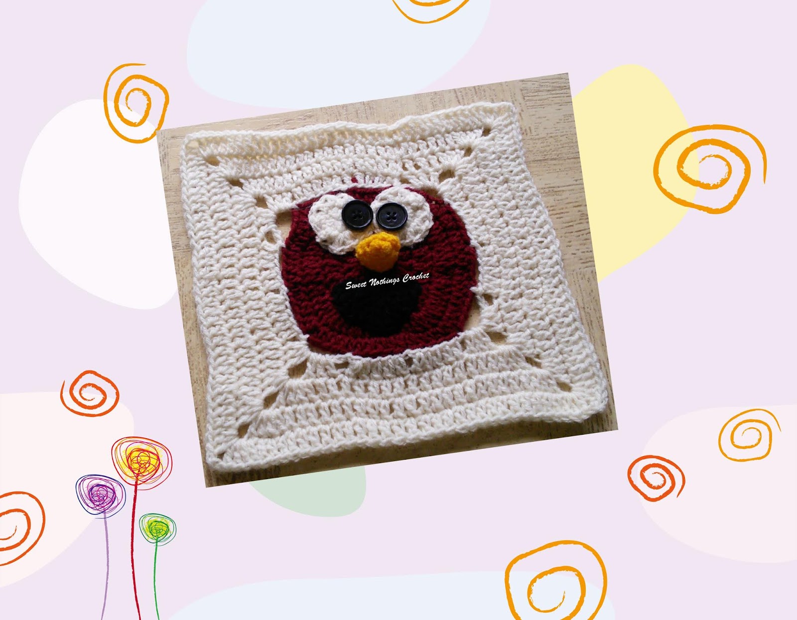 sweet nothings crochet elmo sesame street granny square in the