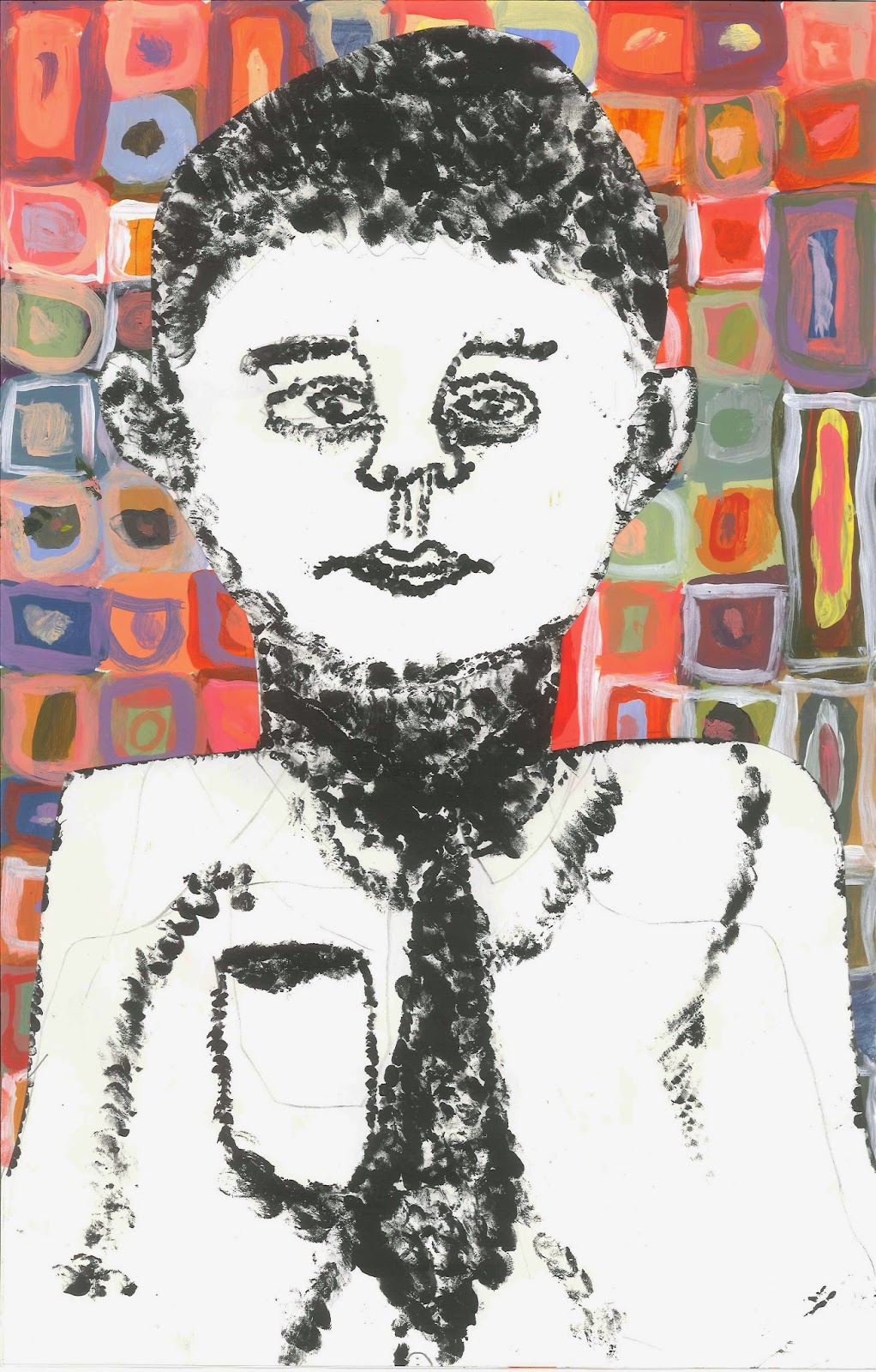 Elizabeth Dismorr Art Portfolio Year 5 Chuck Close Inspired Portraits