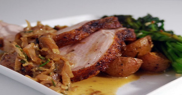 Roasted Pork Loin With Shallot And Tarragon Cream Recipe Roasted Pork Loin With Shallot And Tarragon Cream Recipe