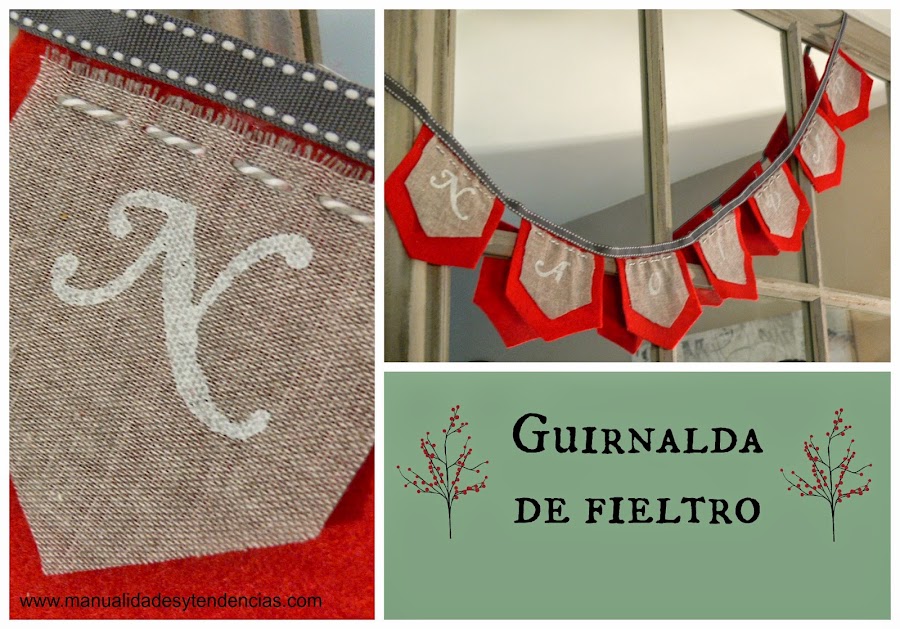 Tutorial guirnalda de Navidad de fieltro