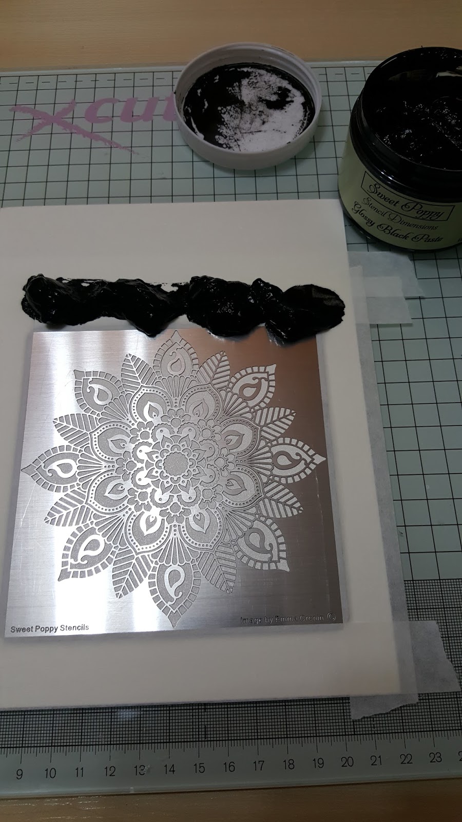 Amber Rose Crafts Foiling Technique with Sweet Poppy Stencils