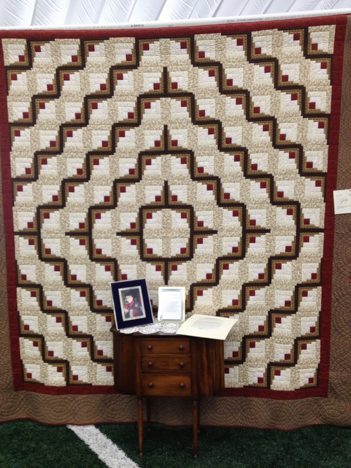 Adirondack Urban Wings Falls Quilt Guild Show the log cabin quilts...
