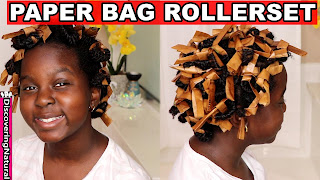 Paper Bag Curls Roller set | No Heat | DiscoveringNatural