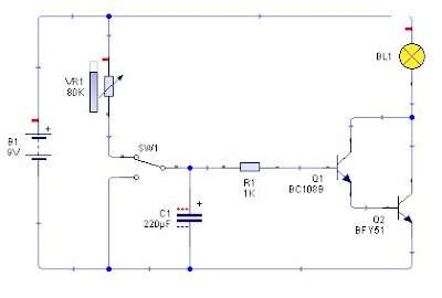 Simple Timer with Transistor Circuit Diagram