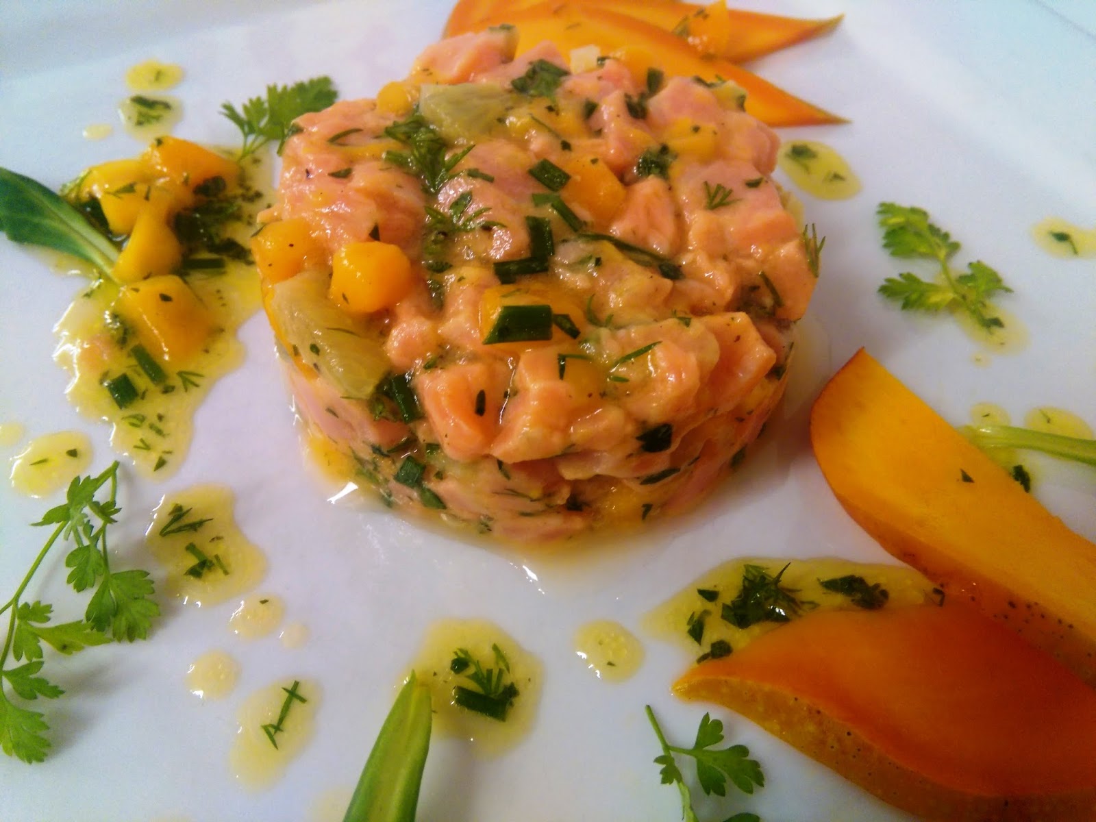 Un plat, une histoire: Tartare de saumon et mangue