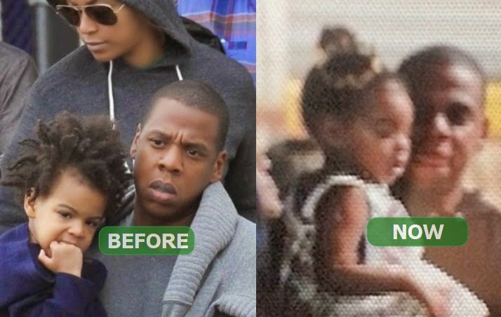 blue ivy hair combed