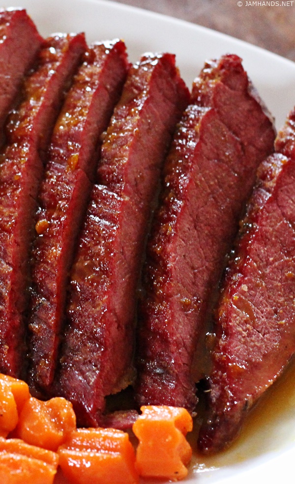 Jam Hands Glazed Corn Beef and Cabbage with Horseradish Cream Sauce