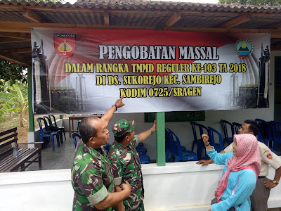 BIDAN DARMI IKUT SIBUK SIAPKAN KLINIK SUKOREJO PERSIAPAN TUTUP TMMD REG 103 TH 2018