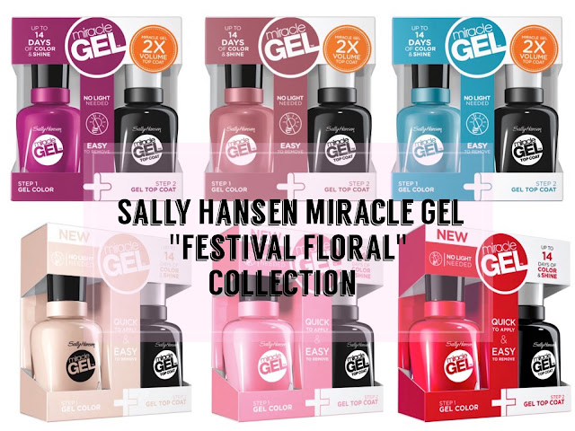 sally hansen miracle gel festival floral collection swatches 