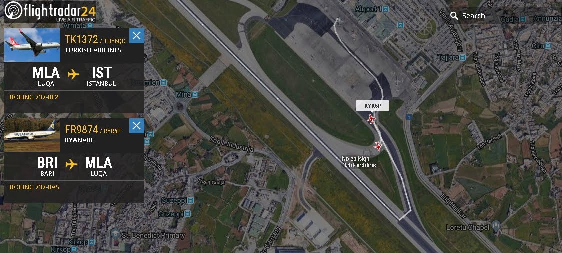 Si scontrano due aerei Ryanair e Turkish Airlines all’aeroporto di Malta. Si scontrano due aerei Ryanair e Turkish Airlines all’aeroporto di Malta.